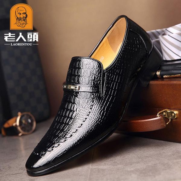 dress shoes spring british business formal leather men's breathable korean version pointed wedding trend, Black
dress shoes spring british business formal leather men's breathable korean version pointed wedding trend, Black