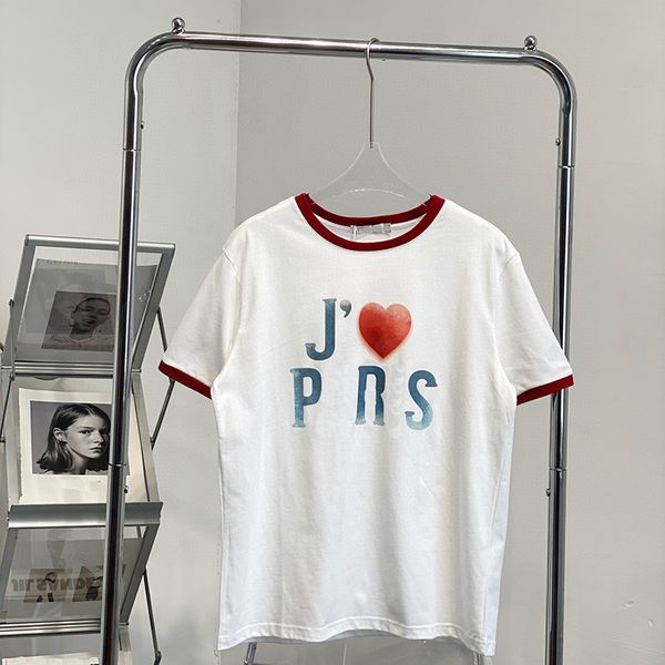 d + 21ss summer gradient red heart letter print contrast leader mouth t-shirt women's fashion loose short sleeve, White
d + 21ss summer gradient red heart letter print contrast leader mouth t-shirt women's fashion loose short sleeve, White