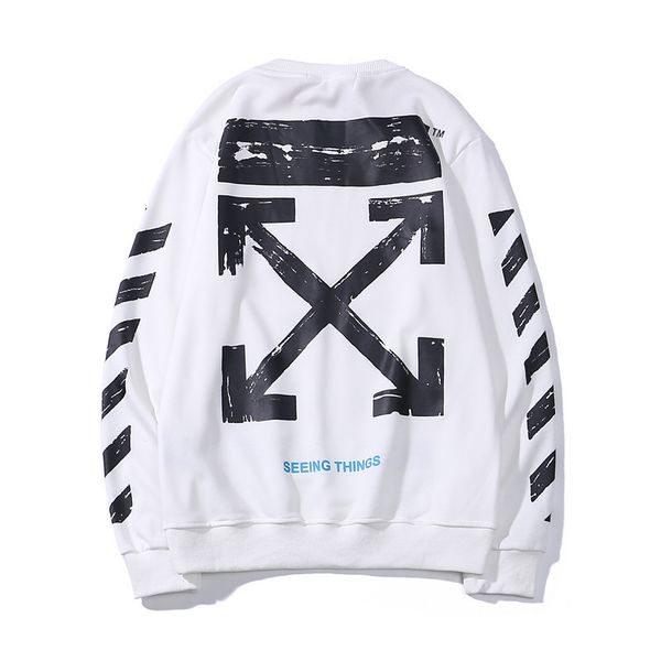 19s autumn winter new off graffiti round neck terry pullover basic arrow loose coat, Black
19s autumn winter new off graffiti round neck terry pullover basic arrow loose coat, Black