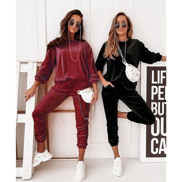 women's two piece pants 2021 autumn winter velvet set women casual outfits lady warm velour tracksuit o-neck pullover long suit, White
women's two piece pants 2021 autumn winter velvet set women casual outfits lady warm velour tracksuit o-neck pullover long suit, White