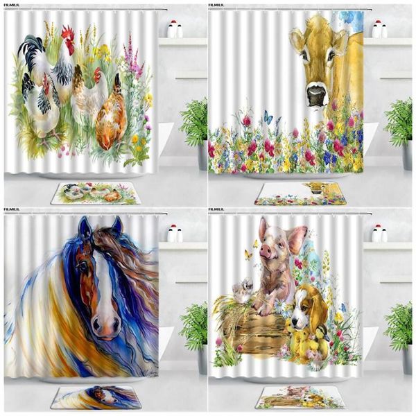 shower curtains filmilil farmhouse animal bath mats set farm cow pig poultry watercolor art home decor door rugs bathroom carpet
shower curtains filmilil farmhouse animal bath mats set farm cow pig poultry watercolor art home decor door rugs bathroom carpet