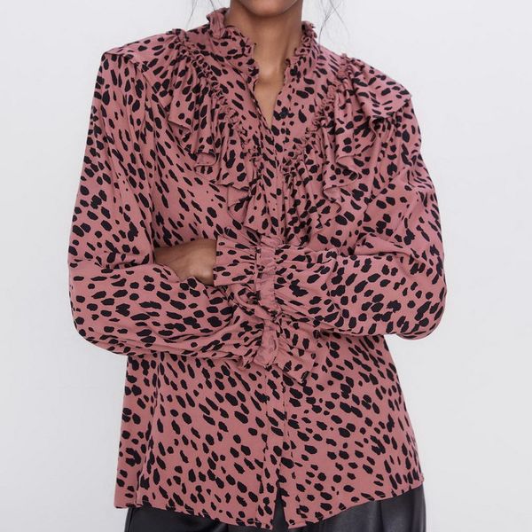 2021 new spring and autumn women's blouse lotus leaf wave rentals leopard print loose impression ladies high-quality shirt wbhl, Gray
2021 new spring and autumn women's blouse lotus leaf wave rentals leopard print loose impression ladies high-quality shirt wbhl, Gray