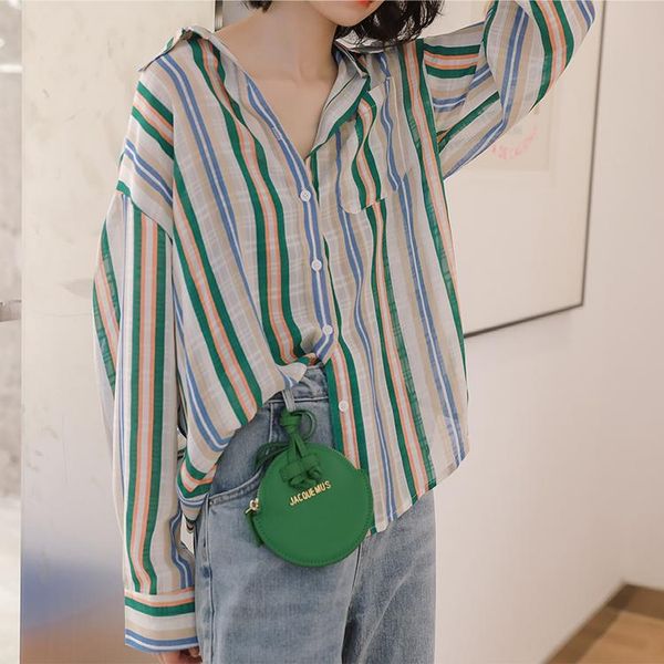 women's blouses & shirts chiffon blouse casual cotton linen 2021 spring summer loose stripe sunscreen shirt women clothing, White
women's blouses & shirts chiffon blouse casual cotton linen 2021 spring summer loose stripe sunscreen shirt women clothing, White