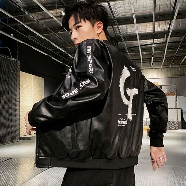 jacket 2020 new coat trend korean casual leather men's fashion slim fitting baseball suit pu inter, Black;brown
jacket 2020 new coat trend korean casual leather men's fashion slim fitting baseball suit pu inter, Black;brown