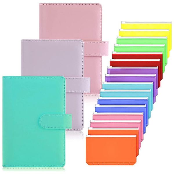 notepads a6 binder cover with 24 pieces 6 holes zipper pockets, notebook budget planner for office school, Purple;pink
notepads a6 binder cover with 24 pieces 6 holes zipper pockets, notebook budget planner for office school, Purple;pink