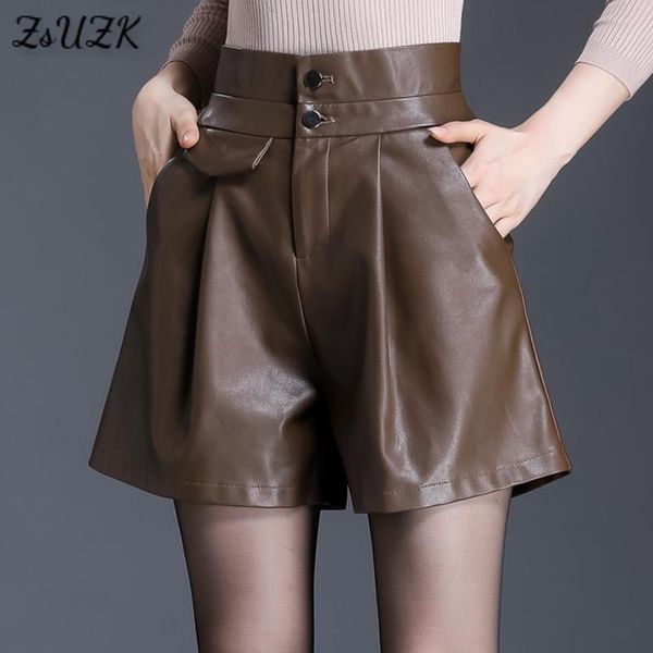 women's shorts women wide leg pu leather 2021 autumn winter all-match female high waist ladies casual, White;black
women's shorts women wide leg pu leather 2021 autumn winter all-match female high waist ladies casual, White;black