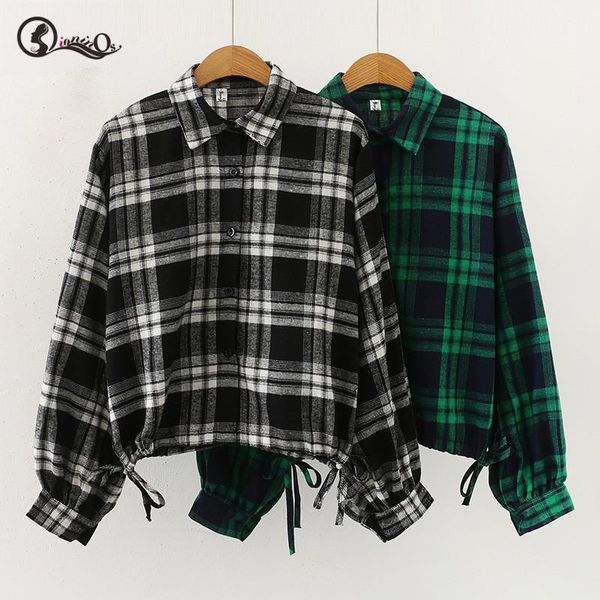 2021 autumn women vintage blouse ladies female shirts lapel plaid long sleeve button lattice shirt blouse camisa feminina, White
2021 autumn women vintage blouse ladies female shirts lapel plaid long sleeve button lattice shirt blouse camisa feminina, White