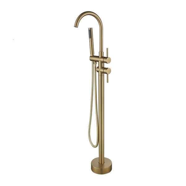 2021 new bathroom faucet + handheld shower standing brushed gold bathtub mixer taps floor mounted 3 colors for choice 52s9
2021 new bathroom faucet + handheld shower standing brushed gold bathtub mixer taps floor mounted 3 colors for choice 52s9