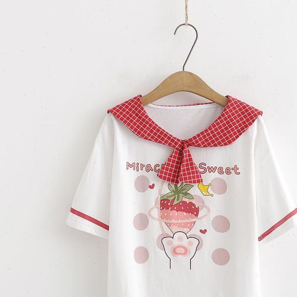 harajuku strawberry sweet t shirt cute t shirt summer lolita sailor collar bow casual short sleeve womens tees, White
harajuku strawberry sweet t shirt cute t shirt summer lolita sailor collar bow casual short sleeve womens tees, White