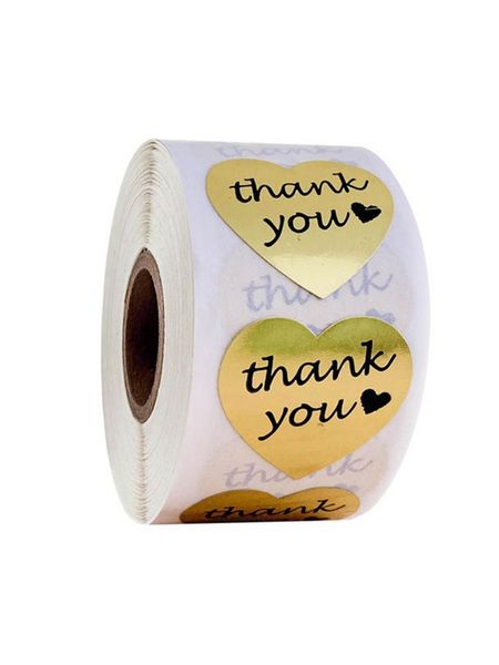 thank you stickers cute gold foil labels heart shape decorative stickers for stationery home office 1.5
thank you stickers cute gold foil labels heart shape decorative stickers for stationery home office 1.5