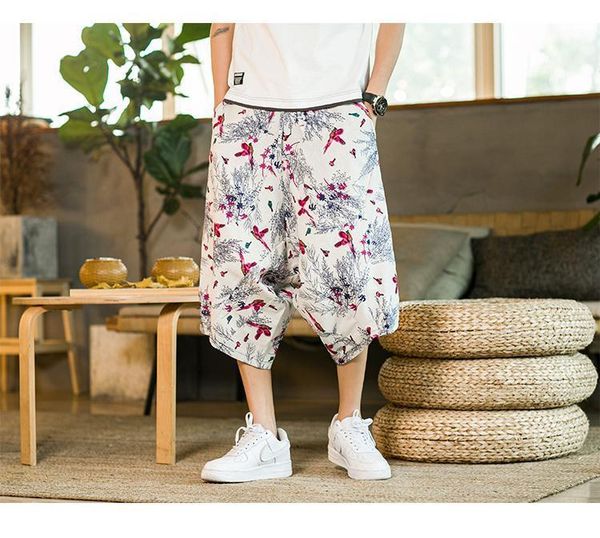 men's pants summer chinoiserie capris lantern loose size haren beach personality wide leg radish harem, Black
men's pants summer chinoiserie capris lantern loose size haren beach personality wide leg radish harem, Black
