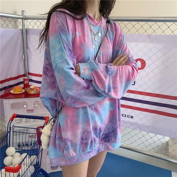 women's t-shirt 2021 spring/ autumn loose-fitting fashion tie-dye round collar mid-length jacket tide ins oversized t shirt, White
women's t-shirt 2021 spring/ autumn loose-fitting fashion tie-dye round collar mid-length jacket tide ins oversized t shirt, White