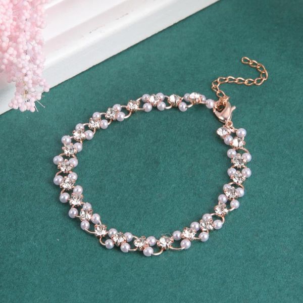 lucktune sweet cherry bloom bracelet chain for women flower rhinestone pearl copper alloy metal fashion jewelry accessories, Black
lucktune sweet cherry bloom bracelet chain for women flower rhinestone pearl copper alloy metal fashion jewelry accessories, Black