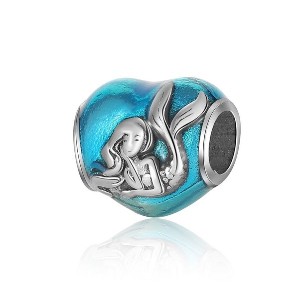 fit pandora charm bracelet european blue mermaid enamel silver charms beads diy snake chain for women bangle necklace jewelry, Black
fit pandora charm bracelet european blue mermaid enamel silver charms beads diy snake chain for women bangle necklace jewelry, Black