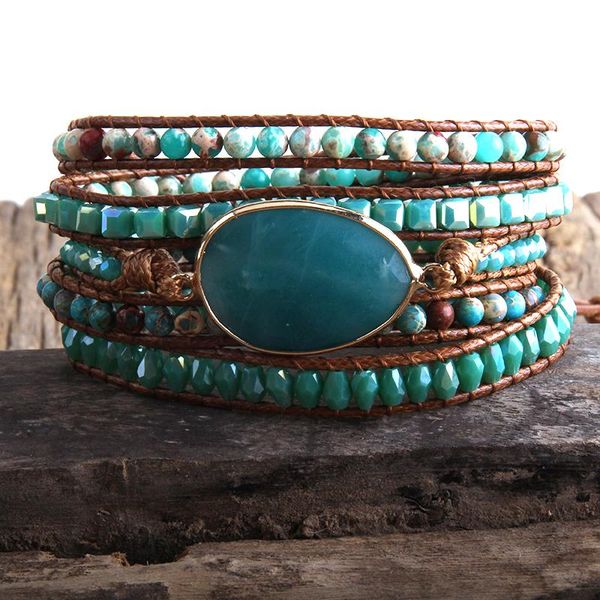 tennis md fashion boho bracelet blue natural stones grass amazonite charm 5 strands woven wrap bracelets gift drop, Golden;silver
tennis md fashion boho bracelet blue natural stones grass amazonite charm 5 strands woven wrap bracelets gift drop, Golden;silver
