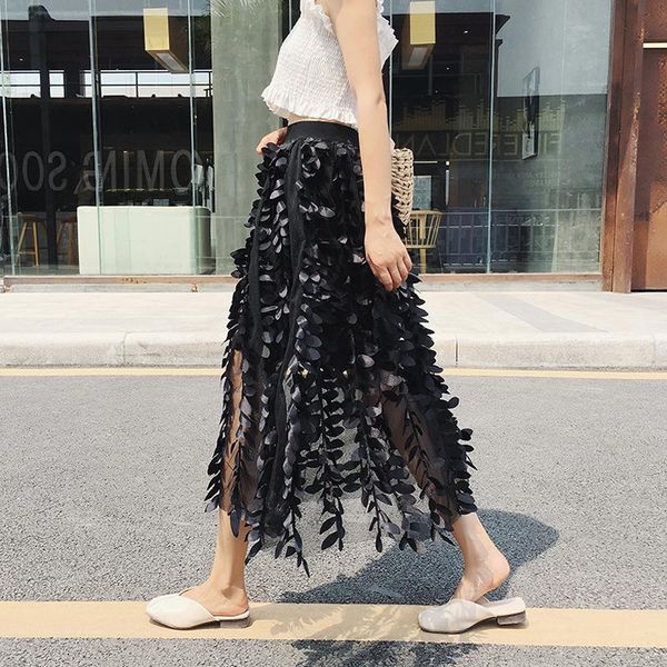 skirts 2021 fashion midi mesh tulle womens vintage pleated floral tree leaf elegant party skirt faldas saia jupe, Black
skirts 2021 fashion midi mesh tulle womens vintage pleated floral tree leaf elegant party skirt faldas saia jupe, Black