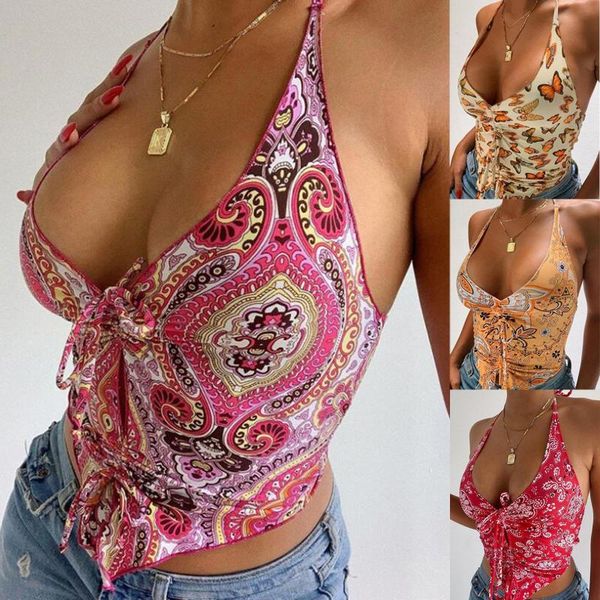 women's t-shirt 2021 women hanging neck backless low cut fashion printed slim small vest summer off shoulder, White
women's t-shirt 2021 women hanging neck backless low cut fashion printed slim small vest summer off shoulder, White
