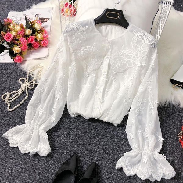 lolita style women clothing long sleeve lace sequined female peter pan collar shirt blouse lady korean blouse k140, White
lolita style women clothing long sleeve lace sequined female peter pan collar shirt blouse lady korean blouse k140, White
