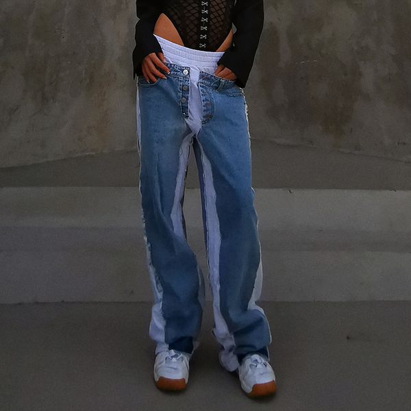 patchwork tassel jeans for women high waist pocket streetwear casual wide leg pants female 2021 autumn new style, Black;white
patchwork tassel jeans for women high waist pocket streetwear casual wide leg pants female 2021 autumn new style, Black;white