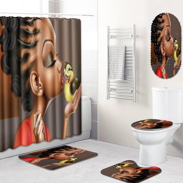 shower curtains carpet bathroom foot pad african woman bath mat and curtain set pvc toilet seat covers home decor 5pcs/set
shower curtains carpet bathroom foot pad african woman bath mat and curtain set pvc toilet seat covers home decor 5pcs/set