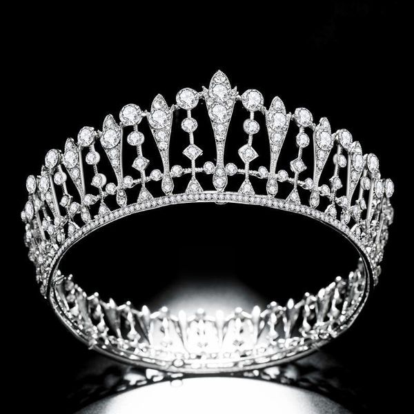 luxury crystal bridal tiaras round queen crowns women baroque pageant diadem rhinestone party jewelry wedding hair accessories, Golden;silver 
luxury crystal bridal tiaras round queen crowns women baroque pageant diadem rhinestone party jewelry wedding hair accessories, Golden;silver
