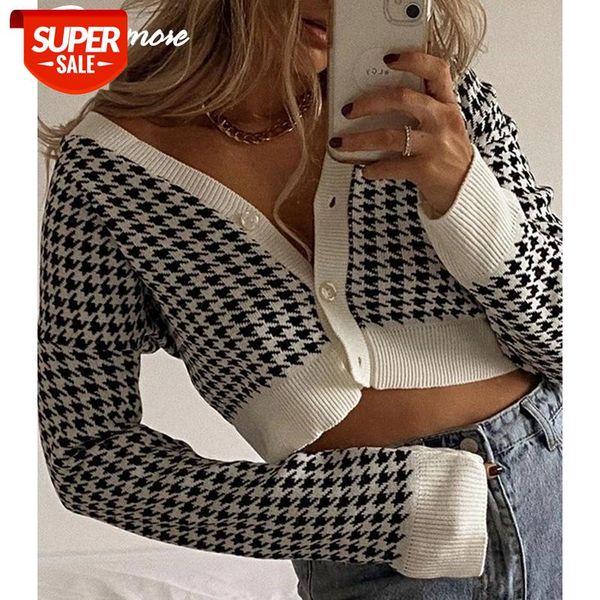 rockmore houndstooth women's sweater clothing women 2020 long sleebe cardigan open stitch checkered streetwear jumpers #fq3k, White
rockmore houndstooth women's sweater clothing women 2020 long sleebe cardigan open stitch checkered streetwear jumpers #fq3k, White