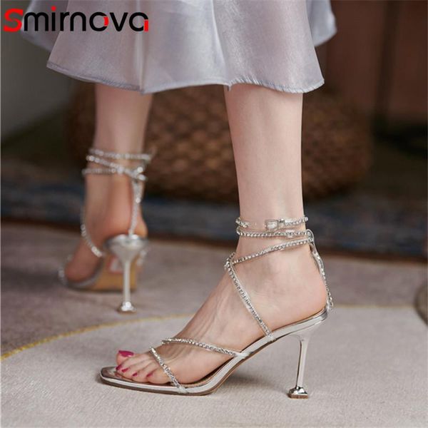 sandals smirnova 2021 est party wedding shoes women ankle buckle crystal thin high heels, Black
sandals smirnova 2021 est party wedding shoes women ankle buckle crystal thin high heels, Black