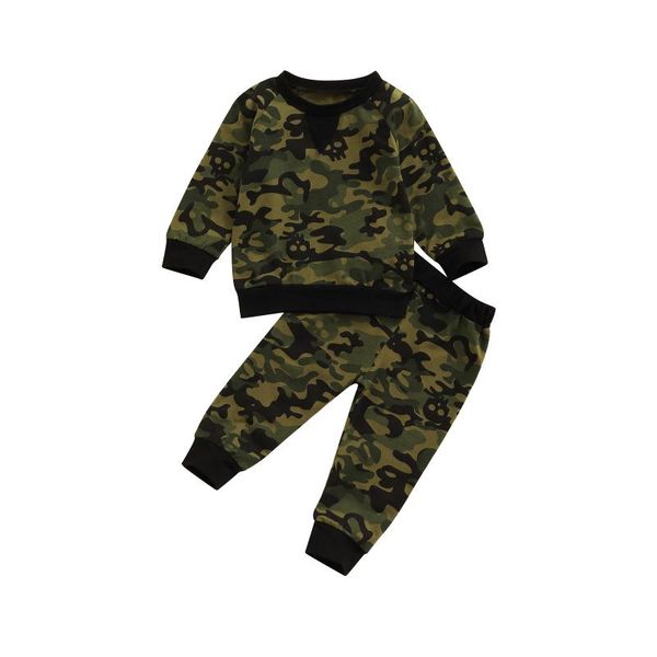 clothing sets 1-4years 2 pcs infant camouflage print outfits, boys color block long sleeve round neck sweatshirt + trousers, White
clothing sets 1-4years 2 pcs infant camouflage print outfits, boys color block long sleeve round neck sweatshirt + trousers, White