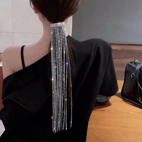 hair clips & barrettes acrddk elegant long tassel for women fashion shiny rhinestone hairpins wedding banquet jewelry accessories, Golden;silver
hair clips & barrettes acrddk elegant long tassel for women fashion shiny rhinestone hairpins wedding banquet jewelry accessories, Golden;silver