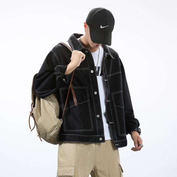 men's jackets jaqueta jeans masculina branca, casaco fashion primavera outono hip hop solto de tamanho grande roupas casuais masculinas, Black;brown
men's jackets jaqueta jeans masculina branca, casaco fashion primavera outono hip hop solto de tamanho grande roupas casuais masculinas, Black;brown