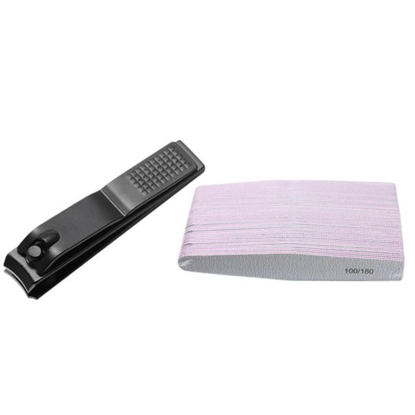 nail art kits 1x black clippers stainless steel s & 50pcs professional files double side of the file buffer 100/180
nail art kits 1x black clippers stainless steel s & 50pcs professional files double side of the file buffer 100/180