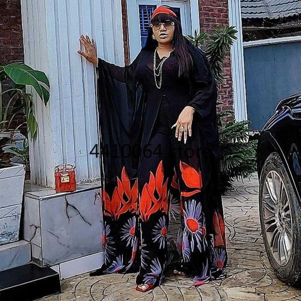 ethnic clothing african national style two pieces set women 2021 muslim fashion chiffon long sleeve wide length pants for daily print s, Red
ethnic clothing african national style two pieces set women 2021 muslim fashion chiffon long sleeve wide length pants for daily print s, Red