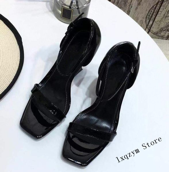 gladiator sandals women patent leather ankle buckle strap square toe summer ladies super high heel shoes handmade, Black
gladiator sandals women patent leather ankle buckle strap square toe summer ladies super high heel shoes handmade, Black