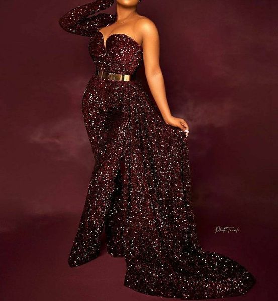 burgundy jumpsuits prom dresses with detachable train one shoulder plus size arabic sequined beaded evening gown formal party dress, Black
burgundy jumpsuits prom dresses with detachable train one shoulder plus size arabic sequined beaded evening gown formal party dress, Black