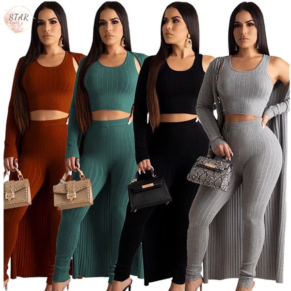 2021 kit 3 piece women vest coat leggings casual tracksuits solid ribbing matching set joggers outfits new wholesale dropshipping ju1z, Gray
2021 kit 3 piece women vest coat leggings casual tracksuits solid ribbing matching set joggers outfits new wholesale dropshipping ju1z, Gray