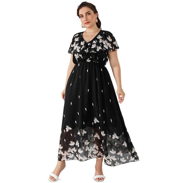 plus size dresses 2021 summer women dress floral boho short sleeve woman vintage ruffles v-neck beach big, Black
plus size dresses 2021 summer women dress floral boho short sleeve woman vintage ruffles v-neck beach big, Black
