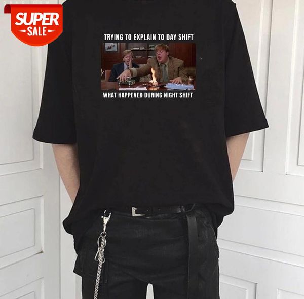 sunfiz yf trying to explain to day shift letter printed the office tv show men women t-shirt cotton casual funny hipster #f67t, White;black
sunfiz yf trying to explain to day shift letter printed the office tv show men women t-shirt cotton casual funny hipster #f67t, White;black