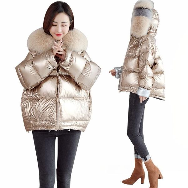 women's trench coats winter coat women metallic color glossy golden bandage sleeve parka faux fur warm thicken jacket female two face w, Tan;black
women's trench coats winter coat women metallic color glossy golden bandage sleeve parka faux fur warm thicken jacket female two face w, Tan;black