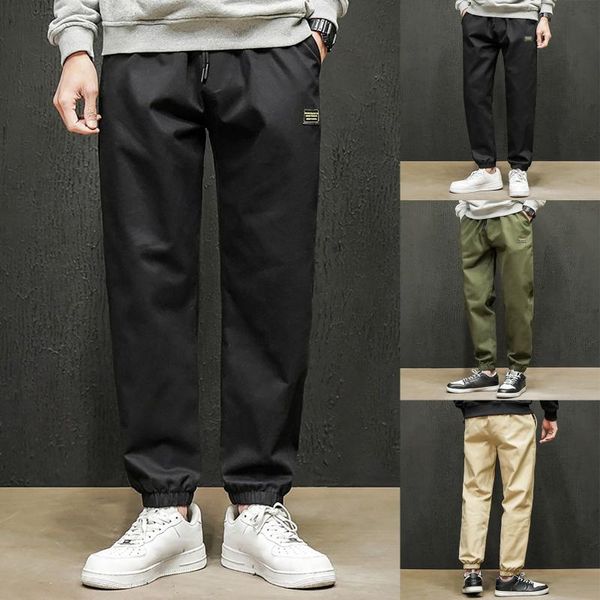 men's pants khaki casual men tactical joggers camouflage cargo multi-pocket fashions black trousers