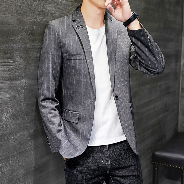 men's winter autumn casual and youth trend small suit loose fashion coat, White;black
men's winter autumn casual and youth trend small suit loose fashion coat, White;black