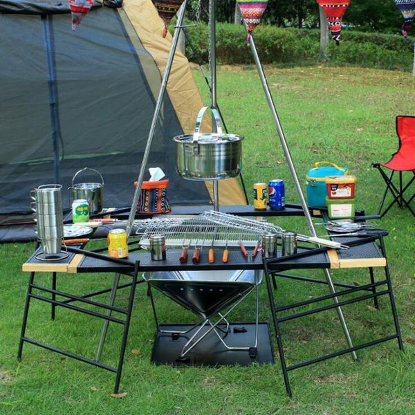 camp furniture outdoor splicing folding table camping fire place portable picnic bbq party foldable desk with storage bag
camp furniture outdoor splicing folding table camping fire place portable picnic bbq party foldable desk with storage bag