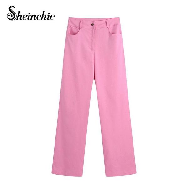 women's pants & capris sheinchic 2021 autumn fashion high waist button pockets office wear vintage female womens trousers mujer, Black;white
women's pants & capris sheinchic 2021 autumn fashion high waist button pockets office wear vintage female womens trousers mujer, Black;white