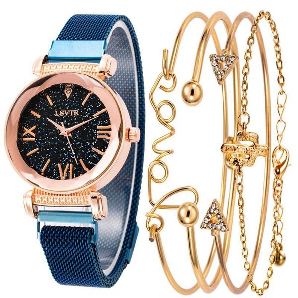 wristwatches 5 pieces/set of women watches starry sky magnetic buckle fashion young ladies watch female bracelet kol saati relo, Slivery;brown
wristwatches 5 pieces/set of women watches starry sky magnetic buckle fashion young ladies watch female bracelet kol saati relo, Slivery;brown