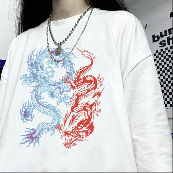 womens t shirt latest dragon pattern o neck t shirt printing casual short sleeved street t shirt harajuku drop shipping, White
womens t shirt latest dragon pattern o neck t shirt printing casual short sleeved street t shirt harajuku drop shipping, White