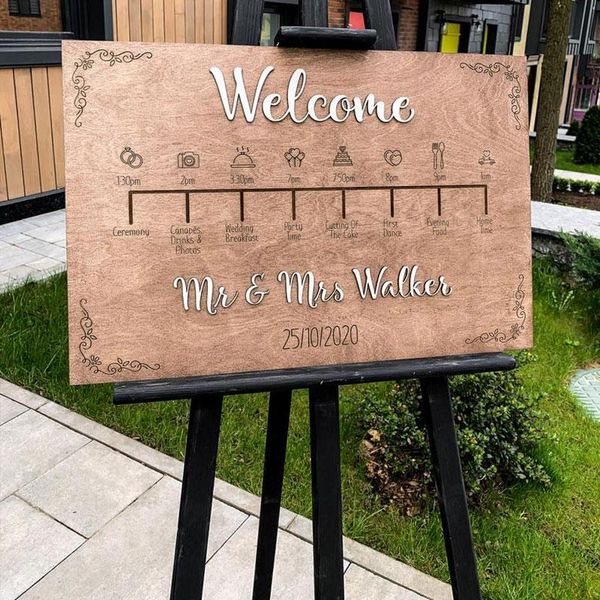 party decoration 3d welcome sign wedding day timeline itinerary board schedule signs custom bride & groom name date
party decoration 3d welcome sign wedding day timeline itinerary board schedule signs custom bride & groom name date