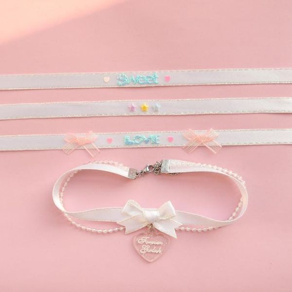 chokers super fairy mermaid ji white sparkling ribbon polarized love sweet letter necklace, Golden;silver
chokers super fairy mermaid ji white sparkling ribbon polarized love sweet letter necklace, Golden;silver