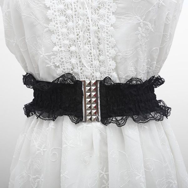 belts wide corset waist belt for women lace girdle ladies fashion elastic stretch slimming body dress waistband accessories, Black;brown
belts wide corset waist belt for women lace girdle ladies fashion elastic stretch slimming body dress waistband accessories, Black;brown