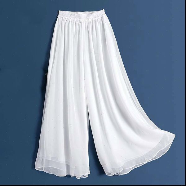 wide leg chiffon streetwear high womens capri waisted trousers plus size clothing dropshipping flare, Black;white
wide leg chiffon streetwear high womens capri waisted trousers plus size clothing dropshipping flare, Black;white