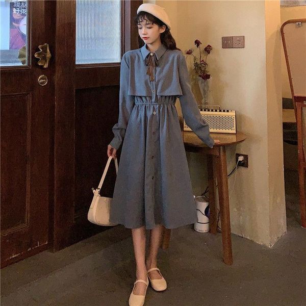 casual dresses long sleeve dress women turn down collar high waist a-line chic all-match sweet bow buttons preppy style vestido stylish, Black;gray
casual dresses long sleeve dress women turn down collar high waist a-line chic all-match sweet bow buttons preppy style vestido stylish, Black;gray