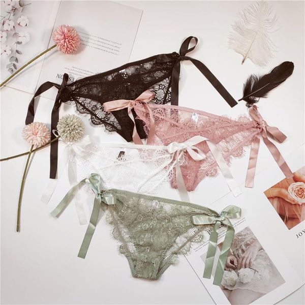 women's panties lace panties, bowknot ribbon, hollow cotton crotch, comfortable breathable seamless briefs a19192, Black;pink
women's panties lace panties, bowknot ribbon, hollow cotton crotch, comfortable breathable seamless briefs a19192, Black;pink
